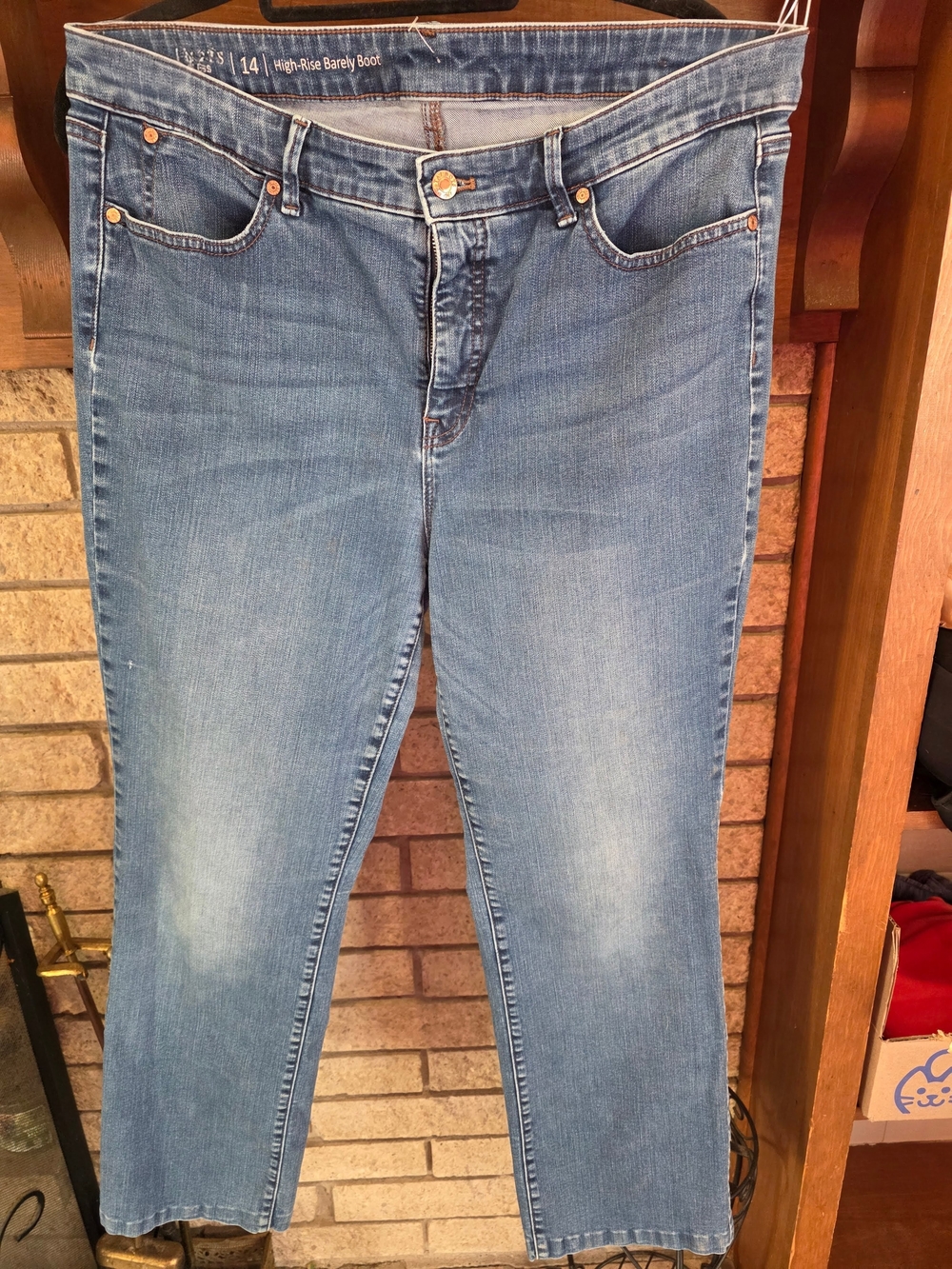 Talbots High-Rise Barely Boot Blue Jeans